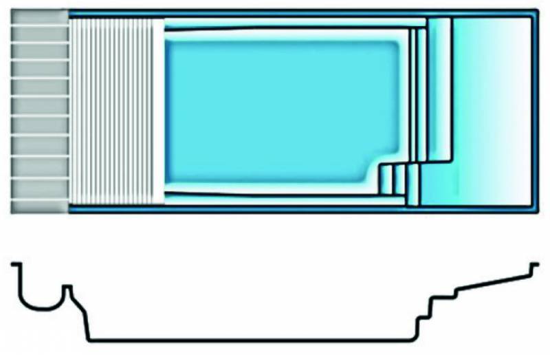 piscine coque avec volet immergé pas cher dans le vaucluse