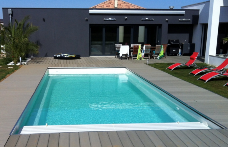 Volet immergé pour coque avec caillebotis bois roussillon