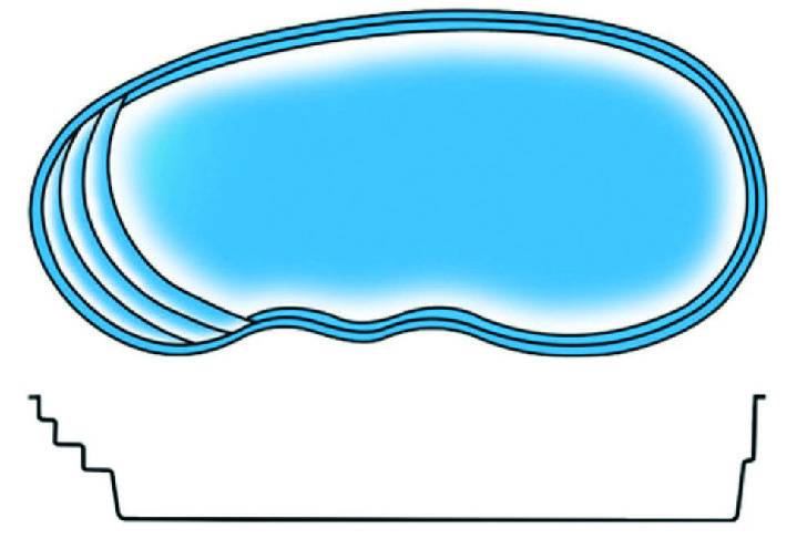 Modèle OLIBRA forme libre fond plat revendeur exclusif PPP Vaucluse