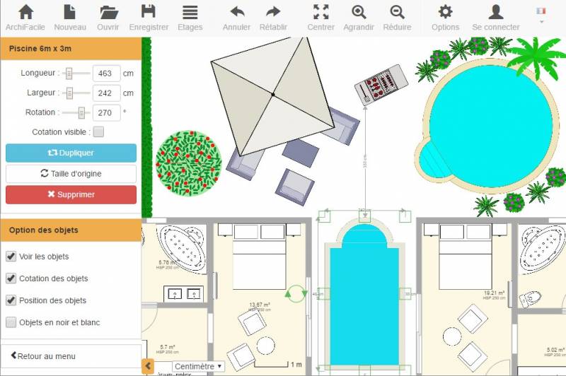 plan d'étude et mesures terrain piscinable Vaucluse